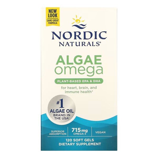 Nordic Naturals Algae Omega 715mg Omega 3 Dla Wegan i Wegetarian 120 Kapsułek