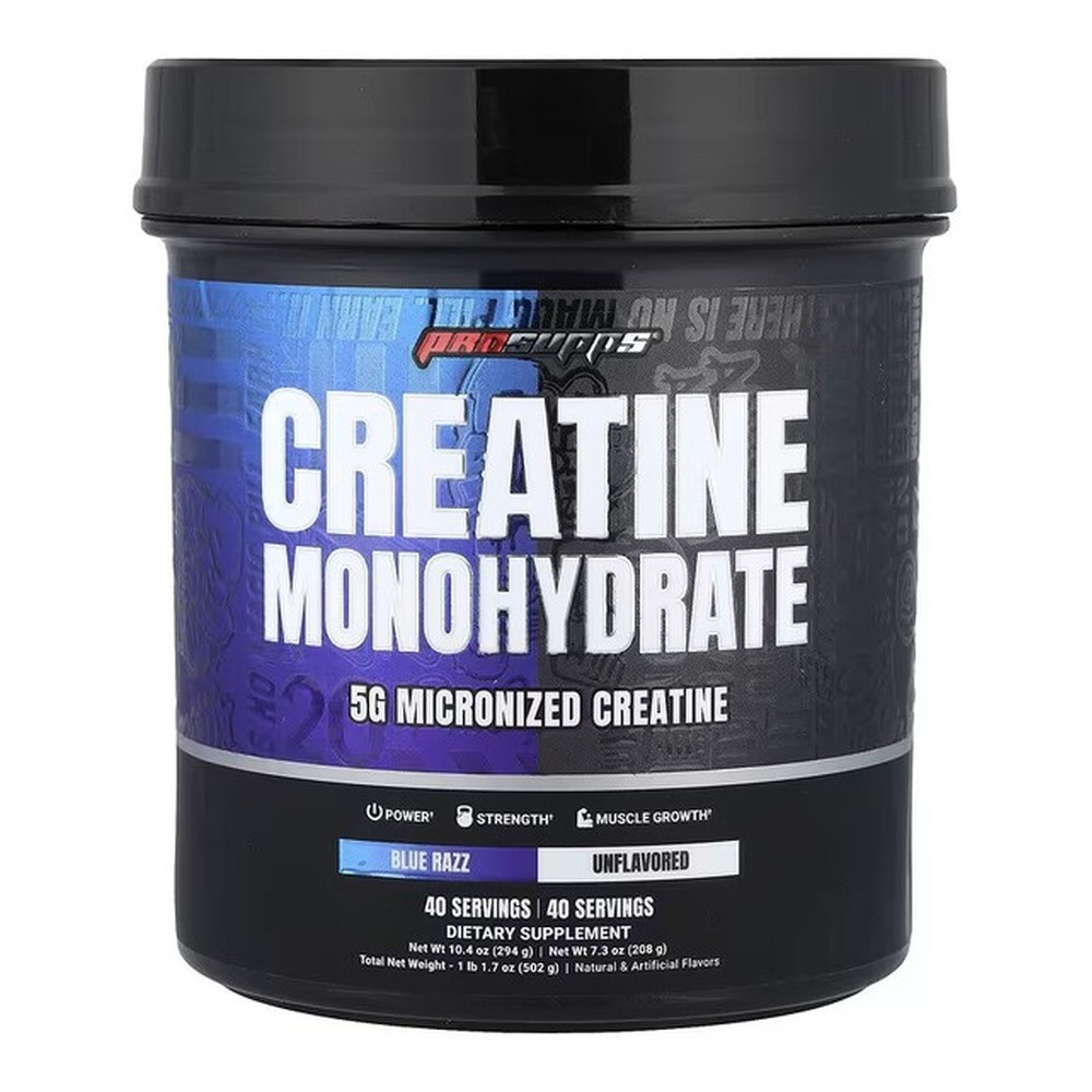 ProSupps Creatine Monohydrate Dual Tube, Blue Razz & Unflavored - 502g