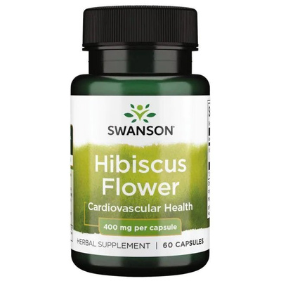 Swanson Hibiscus Flower 400mg Kwiat Hibiskusa na Wsparcie Układu Krążenia 60 Kapsułek