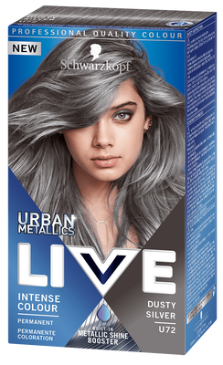 Schwarzkopf Live Intense Colour Farba do Włosów Dusty Silver U72 2x160ml 22.5ml