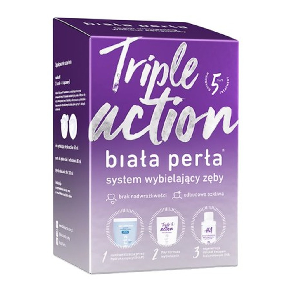 Biała Perła Triple Action Zestaw do Wybielania w Domu 1 Sztuka