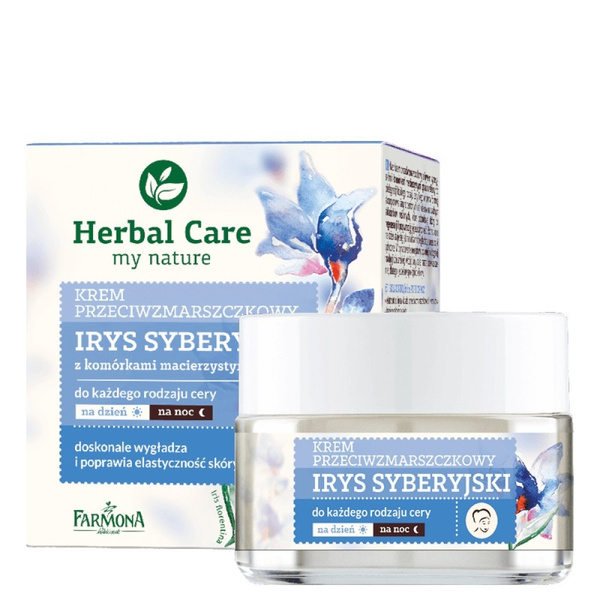 Herbal Care Krem Przeciwzmarszczkowy z Irysem Syberyjskim i Komórkami Macierzystymi 50ml