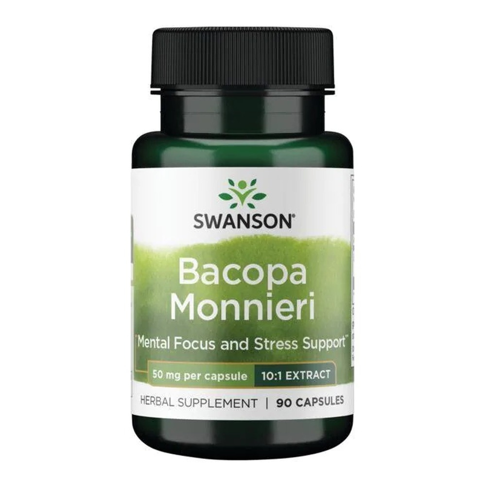 Swanson Bacopa Monnieri 50mg Ekstrakt 10:1 Wsparcie Pamięci 90kaps