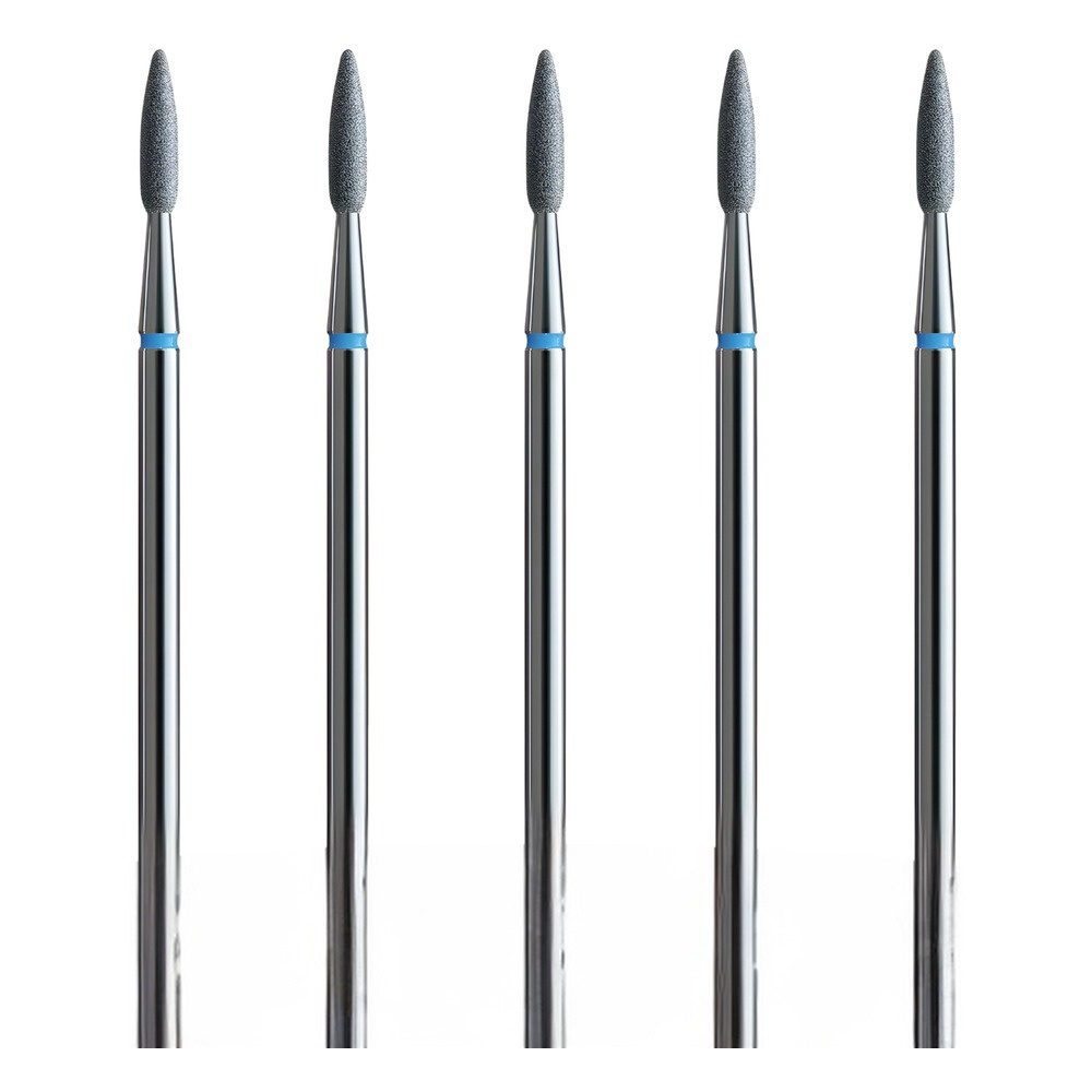 IQ Nails Long Flame Diamond Diamond Drill Bits for Cuticles Zestaw do Skórek 5 Sztuk