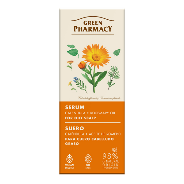 Green Pharmacy Serum do Przetłuszczającej się Skóry Głowy Nagietek i Olej Rozmarynowy 100ml