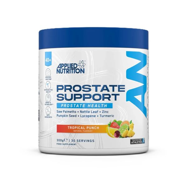 Applied Nutrition Agewell 40+ Prostate Support w Proszku dla Mężczyzn po 40 Roku Życia o Smaku Tropikalnego Ponczu 300g