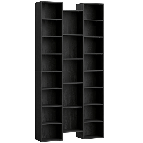 HOMCOM 21-Compartment Bookshelf - Black