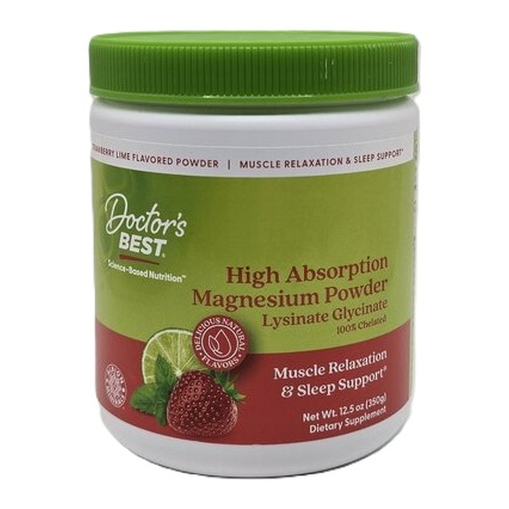 Doctor's Best High Absorption Magnesium Powder, Strawberry Lime - 350g
