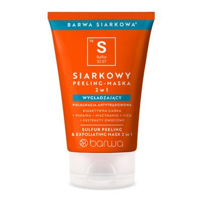 Barwa Siarkowa 2w1 Wygładzający Peeling-Maska na Niedoskonałości 40ml