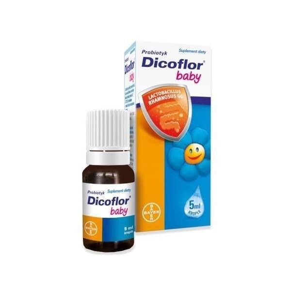 Dicoflor Baby Krople dla Prawidłowej Mikroflory Jelitowej Dzieci 5ml Best Before 30.11.25