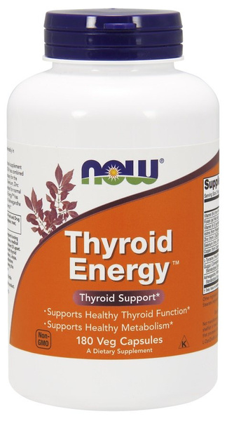 NOW Foods Thyroid Energy Na Wsparcie Tarczycy i Metabolizmu 180 Kapsułek