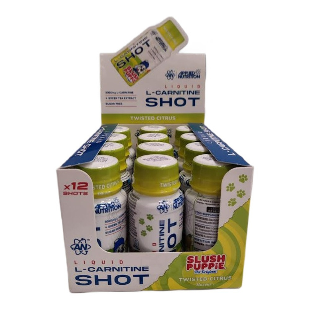 Applied Nutrition Liquid L-Carnitine Shot, Slush Puppie Twisted Citrus - 12 x 60 ml.
