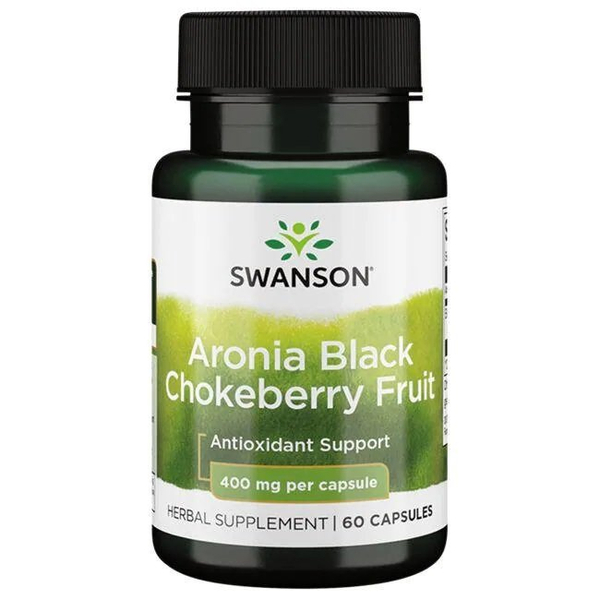 Swanson Aronia Czarna 400mg na Wsparcie Antyoksydacyjne 60 Kapsułek