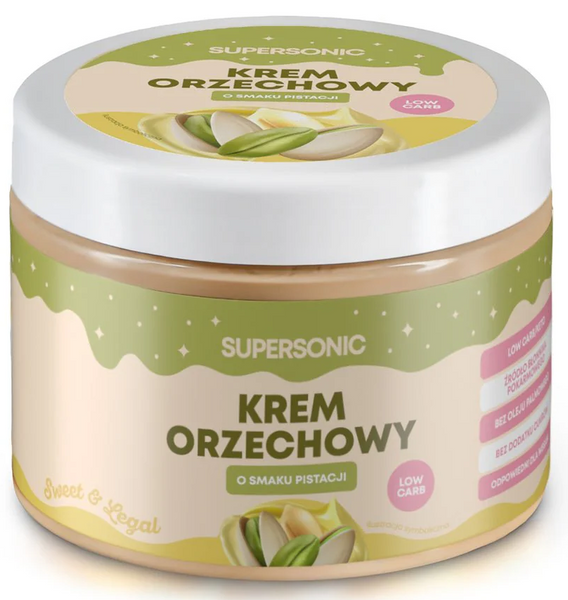 Supersonic Low-Carb Krem Orzechowy o Smaku Pistacji 280g
