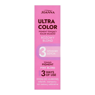 Joanna Ultra Color 3 Różowy Blond Pigment Tonujący Podkreśla i Odświeża Kolor Włosów Naturalnych i Farbowanych 100ml