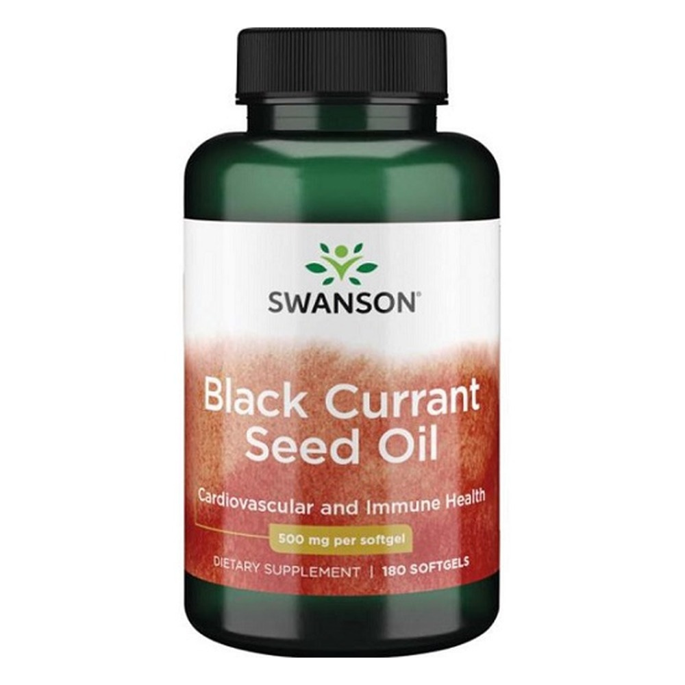 Swanson Olej z Nasion Czarnej Porzeczki 500mg na Stawy i Skórę 180 Kapsułek