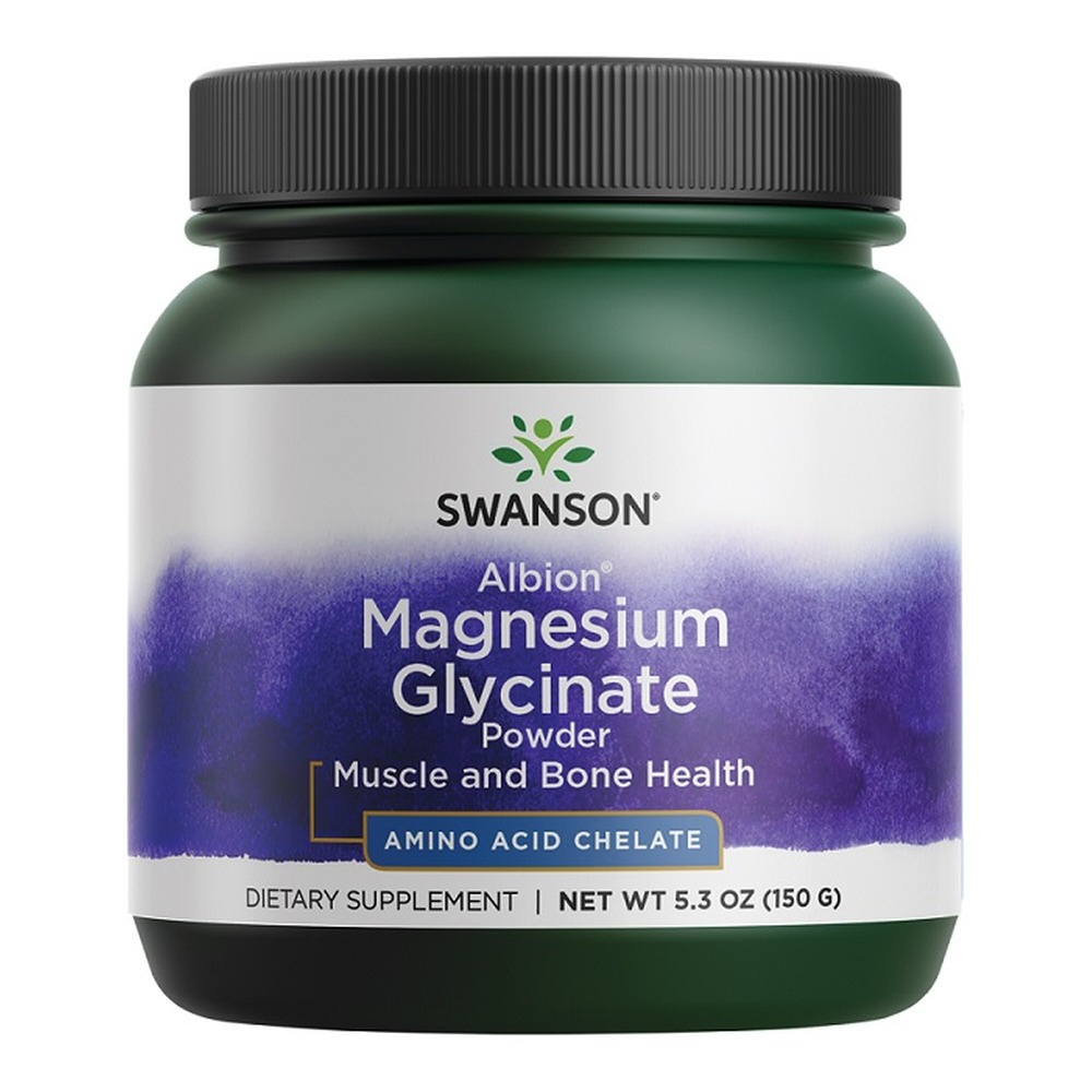 Swanson Albion Glicynian Magnezu w Proszku na Mięśnie i Nerwy 150g