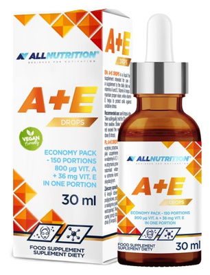 Allnutrition A + E Drops 30ml zawierające Witaminę A i E