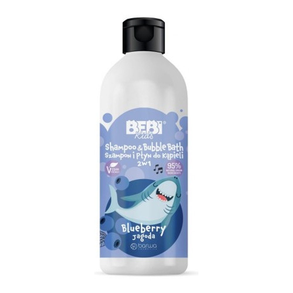 Barwa Bebi Kids Szampon i Płyn do Kąpieli 2w1 Jagoda dla Dzieci 500ml