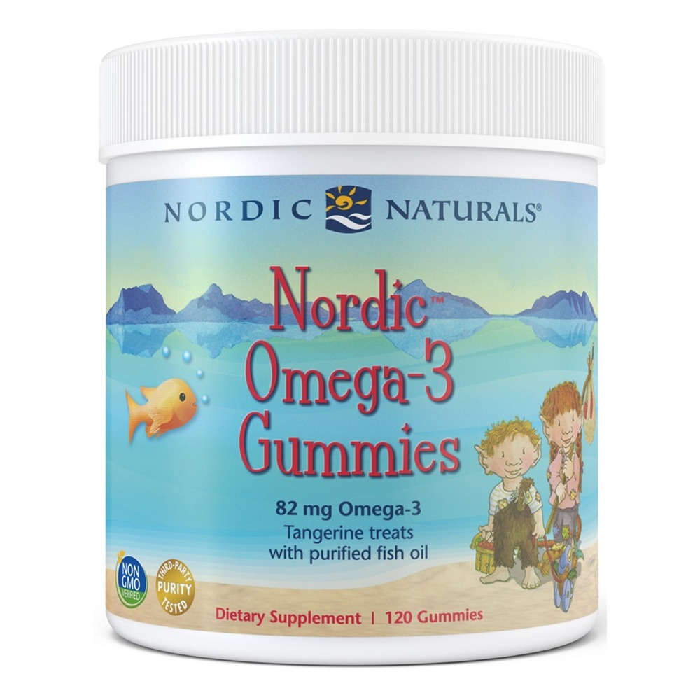 Nordic Omega-3 Gummies, 82mg Tangerine Treats - 120 gummies