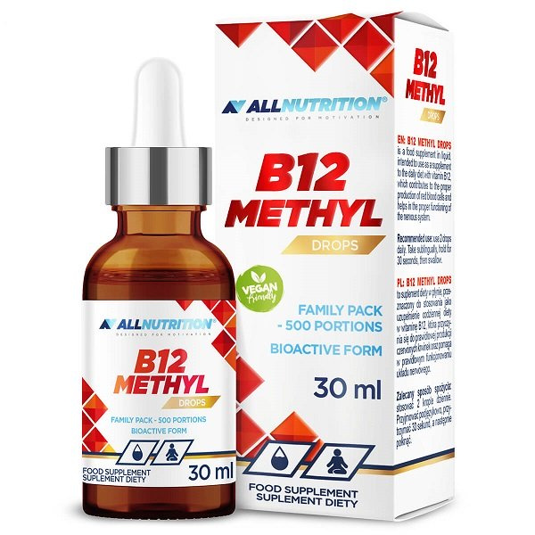 Allnutrition B12 Methyl Drops zawierające Witaminę B12 w Kroplach 30ml