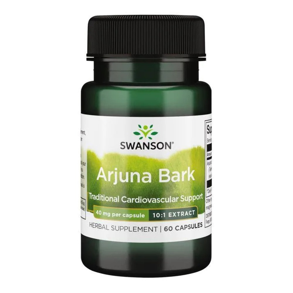 Swanson Arjuna Bark Ekstrakt 10:1 40mg na Wsparcie Układu Krążenia 60 Kapsułek