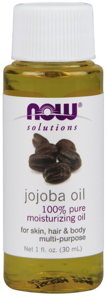 NOW Foods Solutions Olejek Jojoba 100% Czysty Do Skóry Włosów i Ciała 30ml