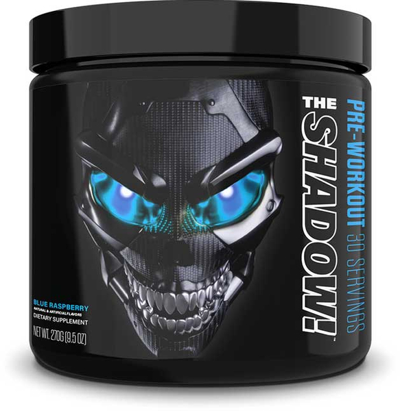 JNX Sports The Shadow! Silna Przedtreningówka Na Intensywne Treningi Niebieska Malina 270g