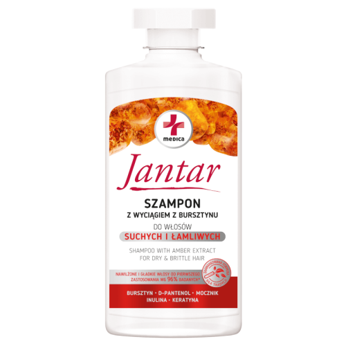 Jantar Medica Nawilżający Szampon z Esencją Bursztynową 330ml