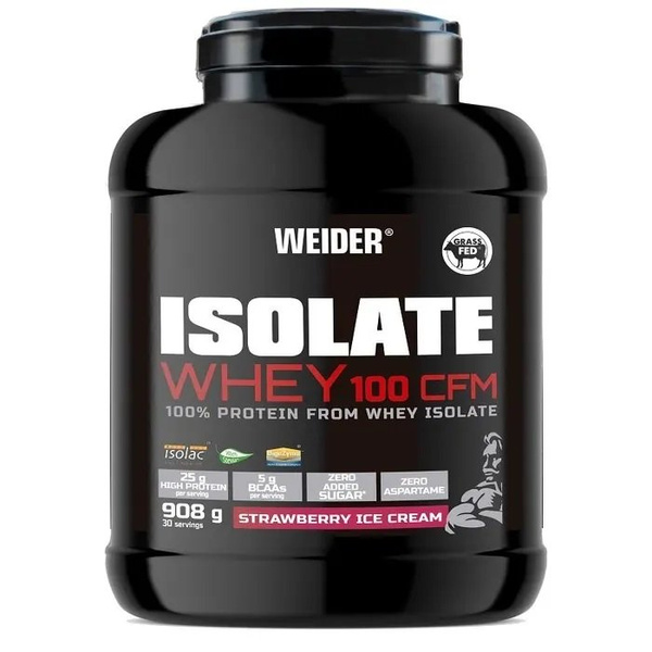Weider Isolate Whey 100 CFM, Strawberry Ice Cream - 908g