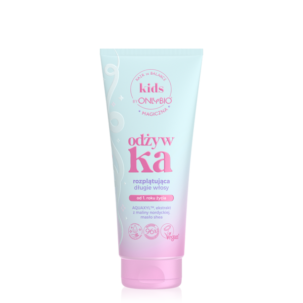 OnlyBio Hair in Balance Kids Magiczna Odżywka Rozplątująca Długie Włosy Wiśnia Malina 200ml