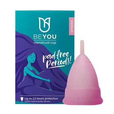 BeYou Kubeczek Menstruacyjny Średni dla Komfortu do 12 Godzin 1 Sztuka