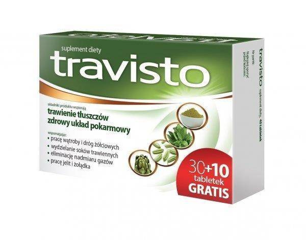 Aflofarm Travisto Wsparcie Trawienia Tłuszczów 30 + 10 Tabletek