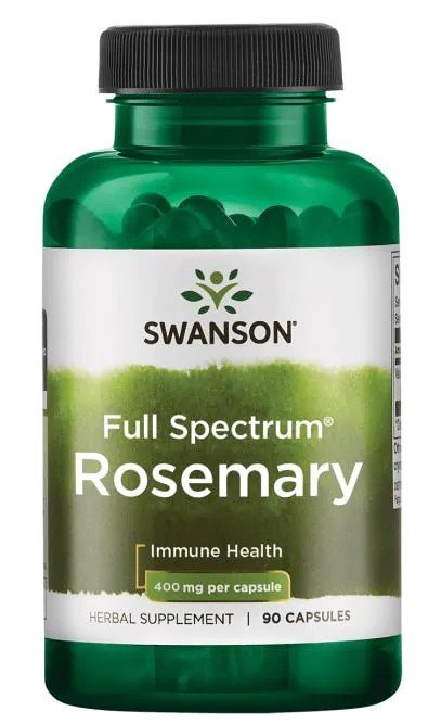 Swanson Rosemary 400mg Rozmaryn Lekarski na Trawienie 90 Kapsułek