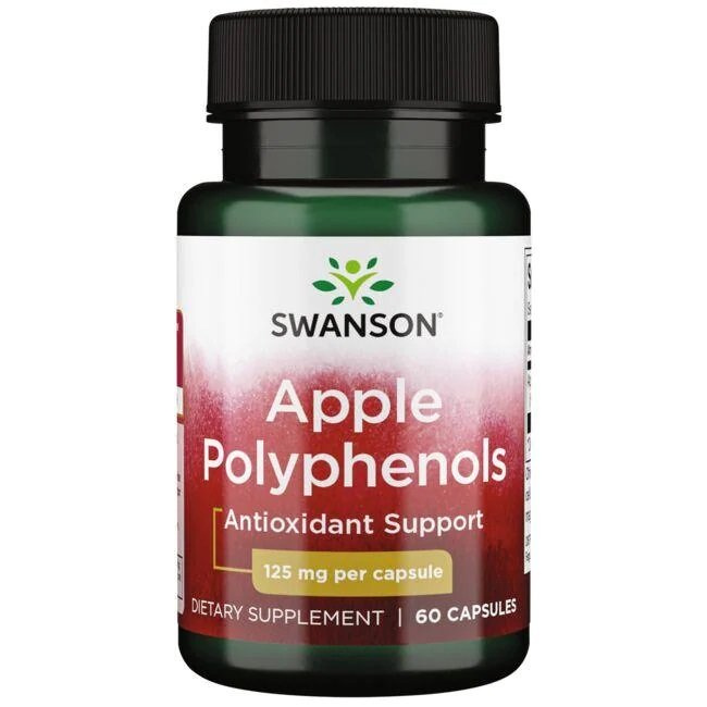 Swanson Polifenole Jabłkowe 125mg na Wsparcie Antyoksydacyjne 60 Kapsułek