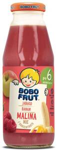 Bobo Frut Nektar Owocowy Jabłko Banan Malina dla Niemowląt po 6 Miesiącu Życia 300ml