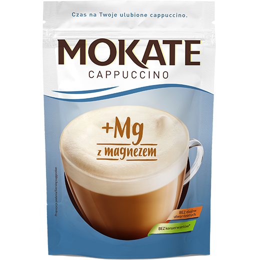 Mokate Cappuccino Mg z Magnezem bez Olejów i bez Konserwantów 110g