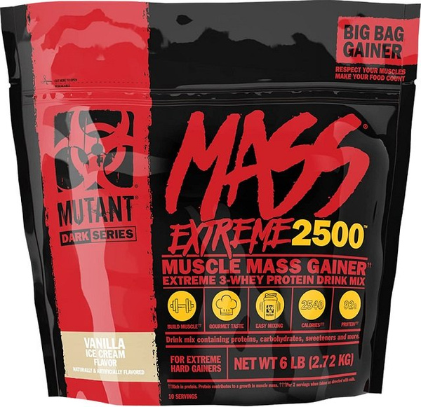 Mutant Mass Extreme 2500 Wysokokaloryczny Gainer Na Budowę Masy Mięśniowej 2720g