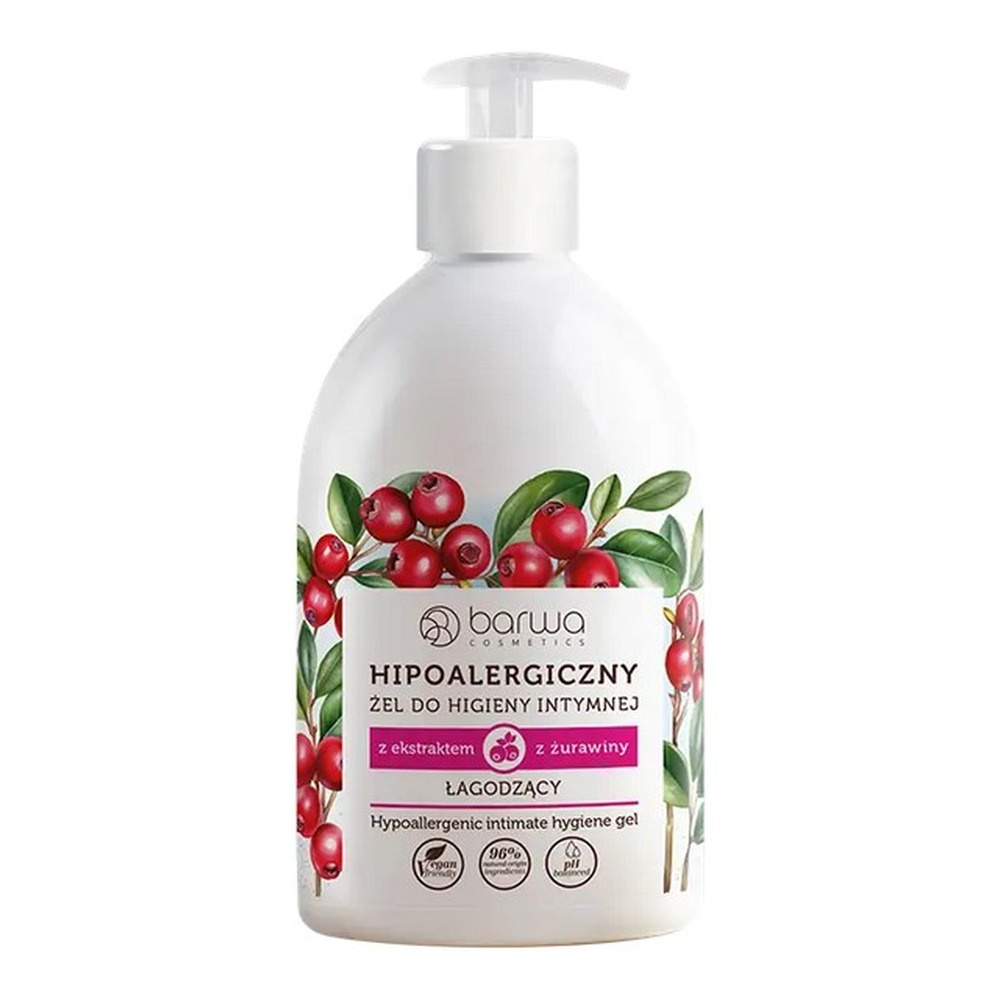 Barwa Hipoalergiczny Łagodzący Żel do Higieny Intymnej z Żurawiną 500ml