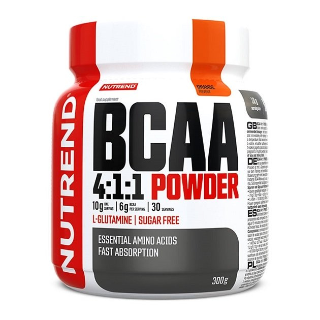Nutrend BCAA 4:1:1 w Proszku Pomarańczowy Na Regenerację Mięśni 300g