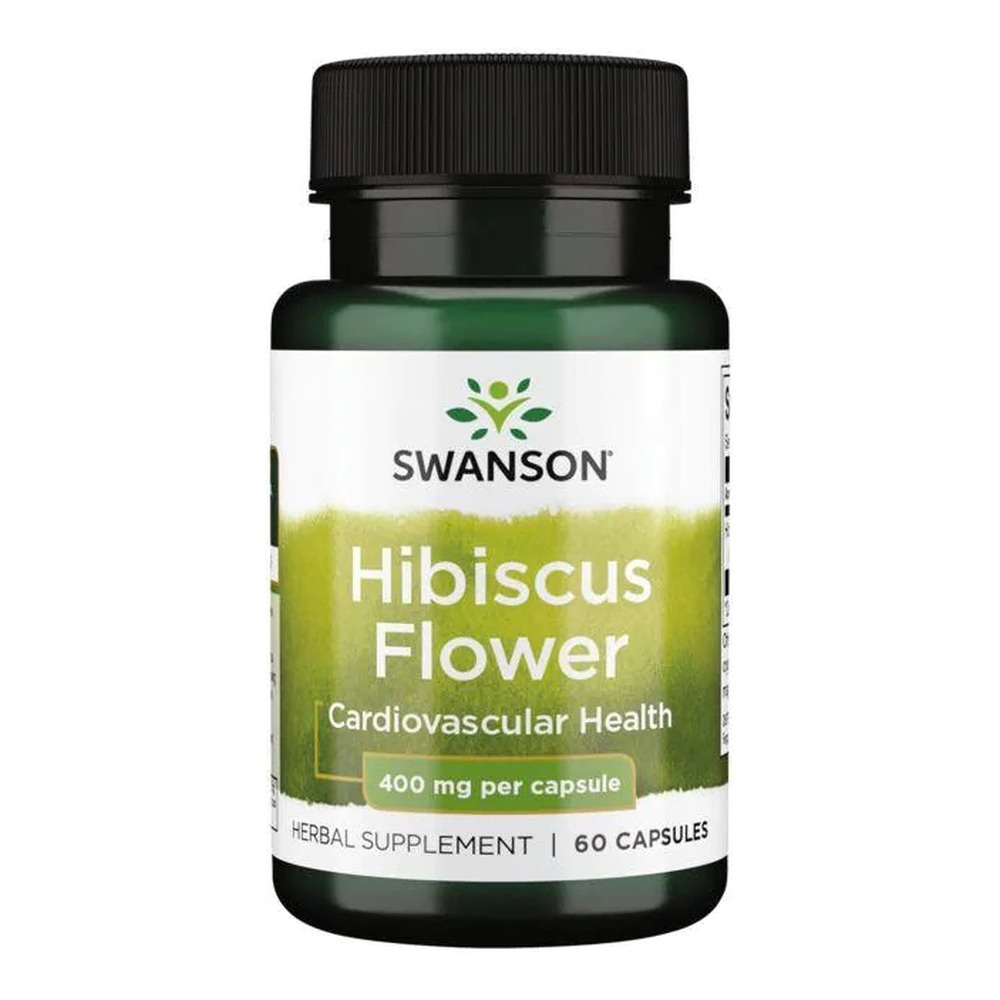 Swanson Hibiscus Flower 400mg Kwiat Hibiskusa na Wsparcie Układu Krążenia 60 Kapsułek
