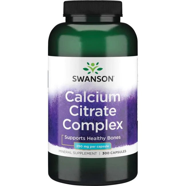 Swanson Calcium Citrate Complex na Zdrowe Kości i Zęby 300 Kapsułek