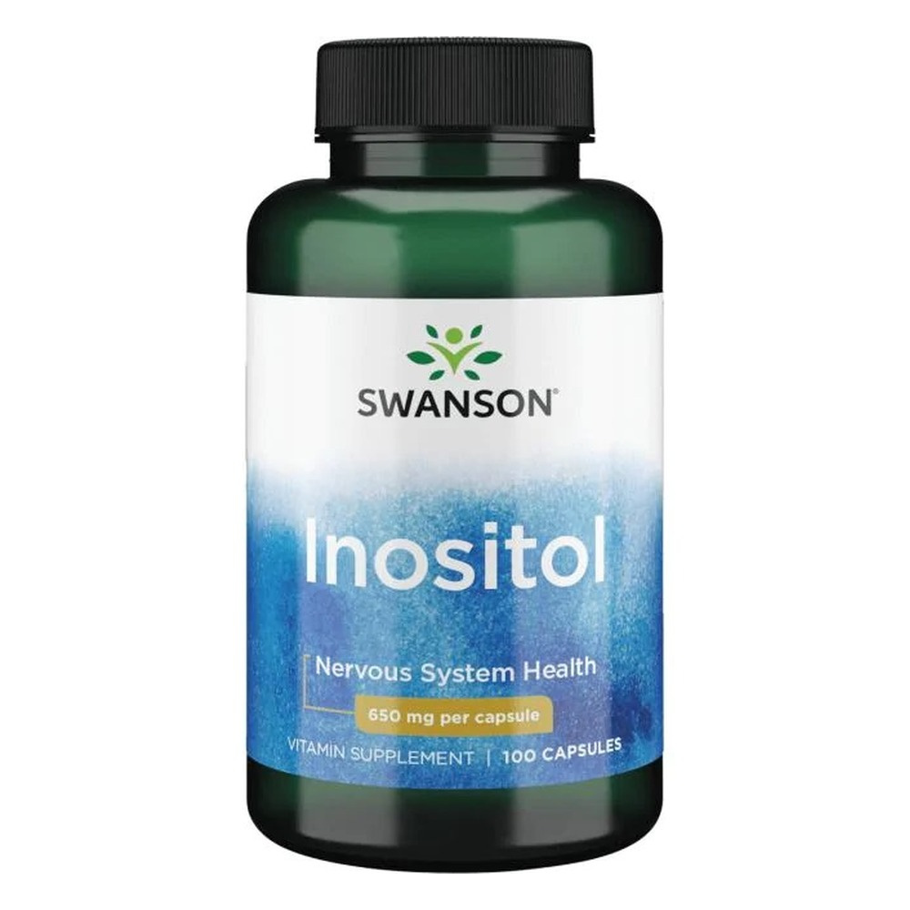 Swanson Inositol 650mg Witamina B8 na Wsparcie Układu Nerwowego 100 Kapsułek