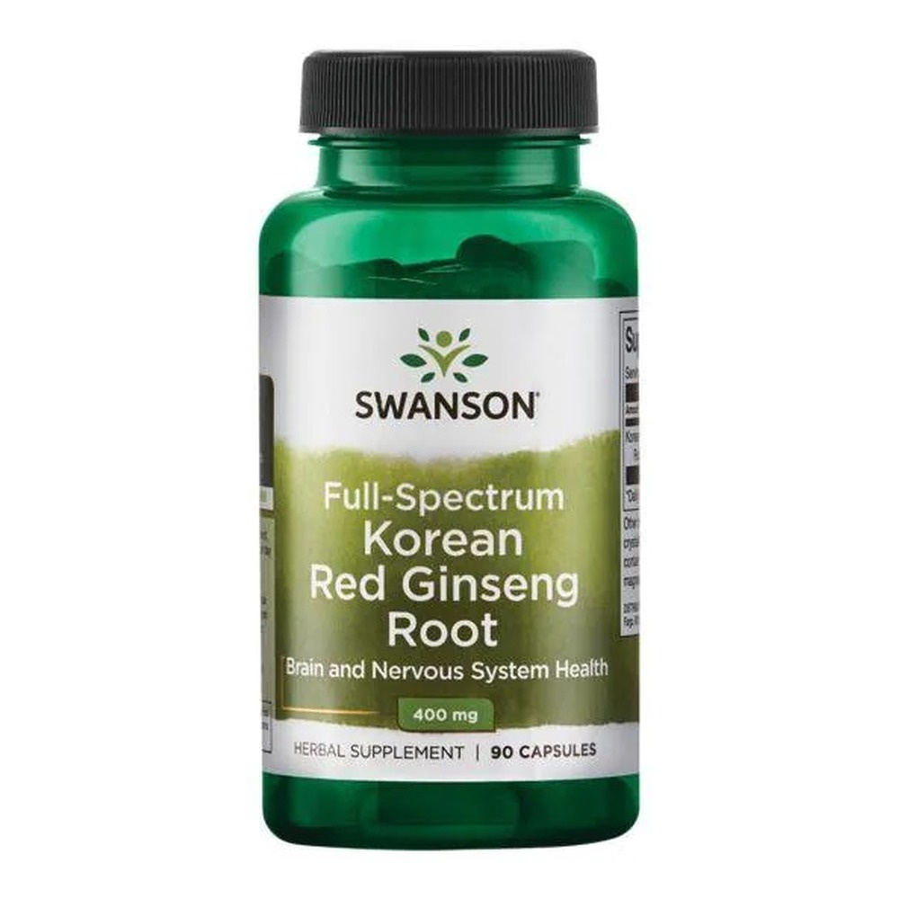 Swanson Żeń-szeń Koreański Czerwony 400mg na Energię i Witalność 90 Kapsułek