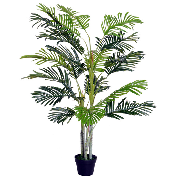 Outsunny 2 Ball Topiary Tree in Pot for Home Decor, Artificial Plant for Home Office, Living Room Decor, Dark Green