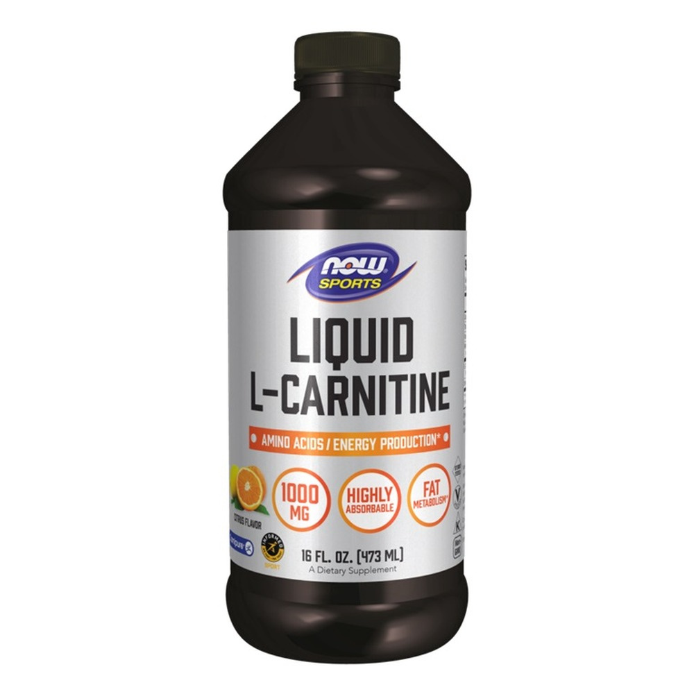 NOW Foods L-Karnityna w Płynie 1000mg Cytrusowa Na Metabolizm Tłuszczów 473ml
