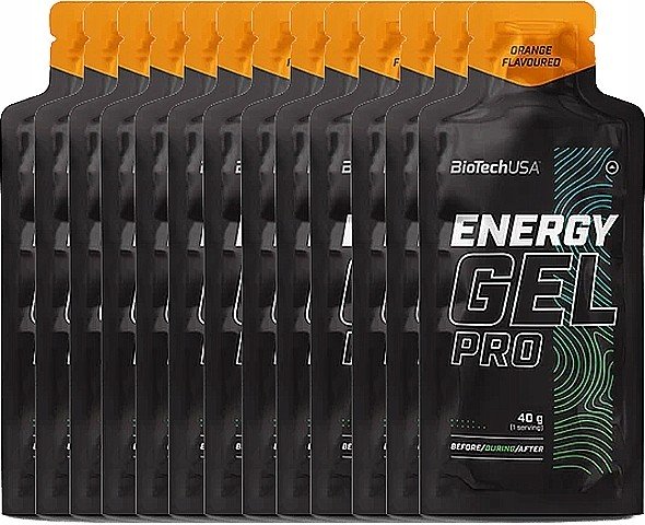 BioTechUSA Energy Gel Pro Pomarańczowy Żel Energetyczny na Wytrzymałość 12 x 40g