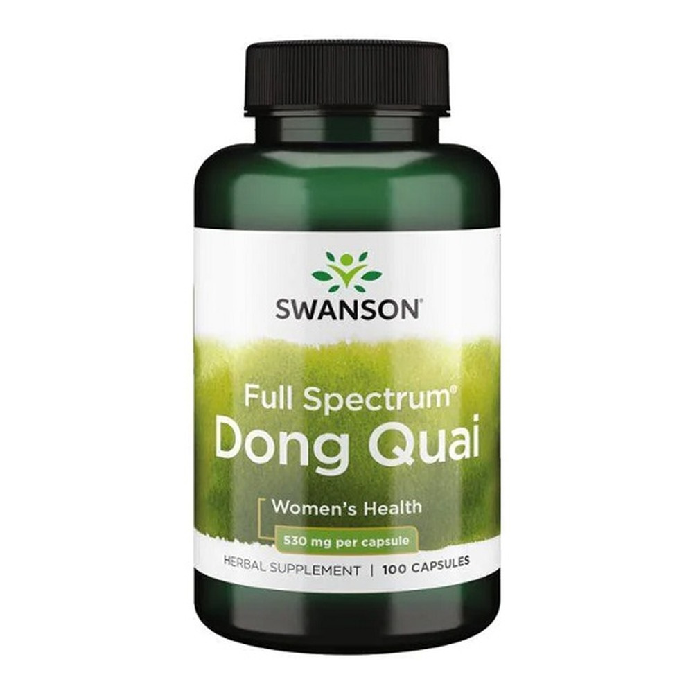 Swanson Dong Quai 530mg Dzięgiel Chiński Wsparcie dla Kobiet 100 Kapsułek