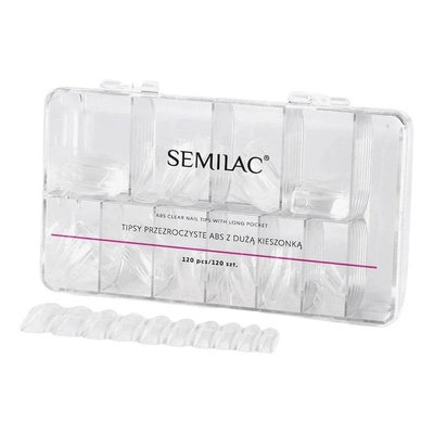 Semilac Transparent Nail Tips Long Pocket 120pcs
