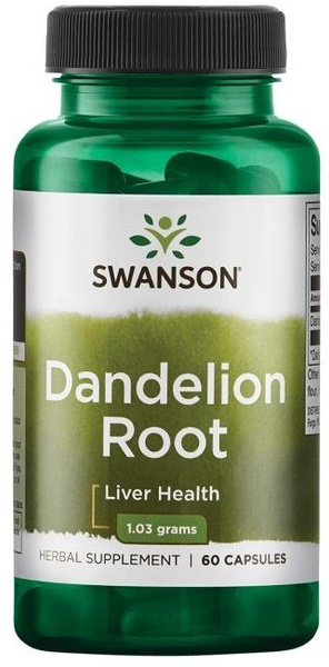 Swanson Mniszek Lekarski 515mg na Trawienie i Wątrobę 60 Kapsułek